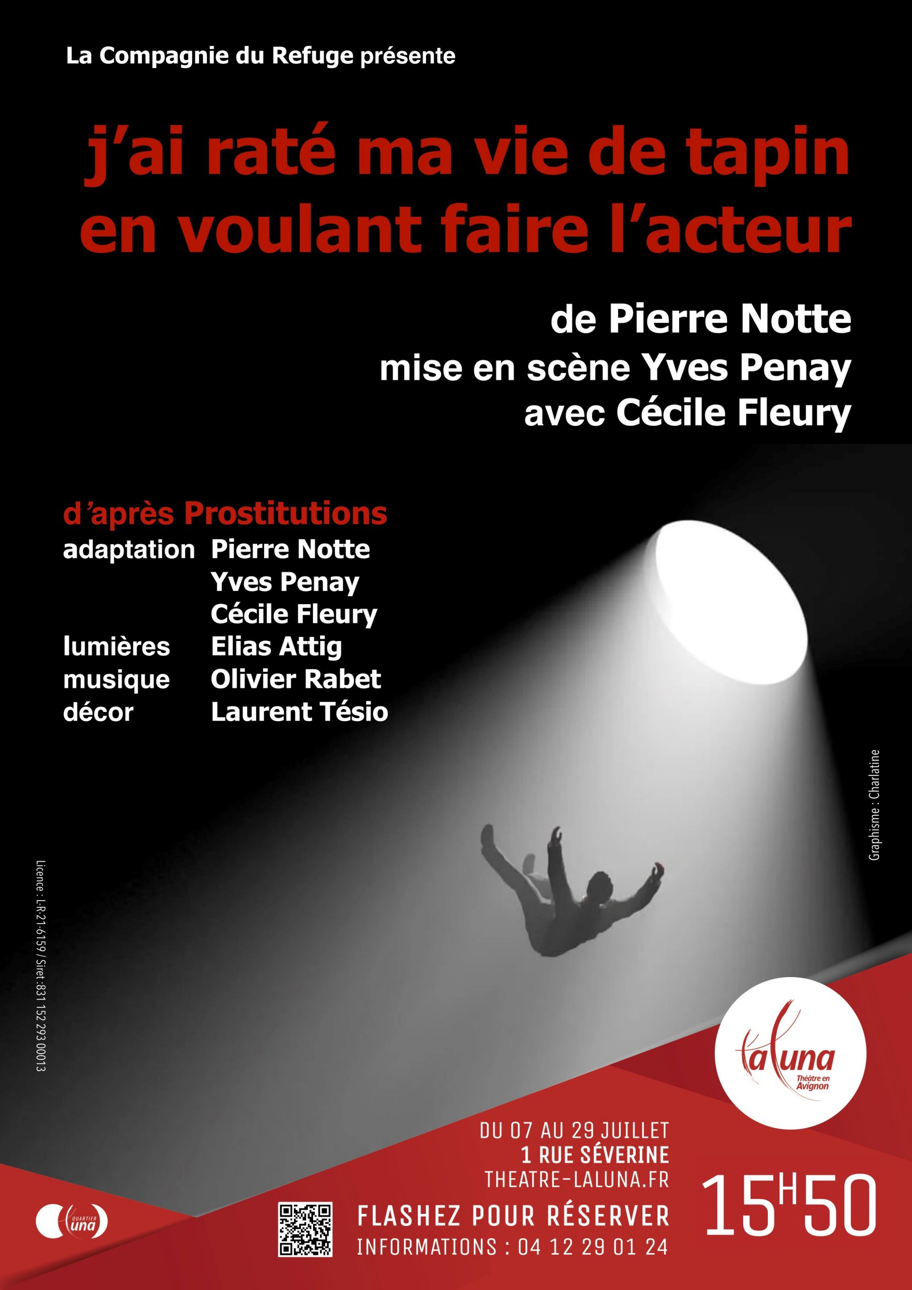 J'AI RATE MA VIE... Festival Off Avignon 2023 affiche
